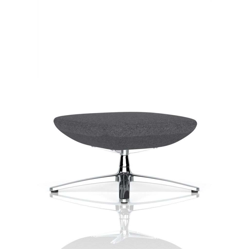 Etta Dark Grey Cashmere Footstool