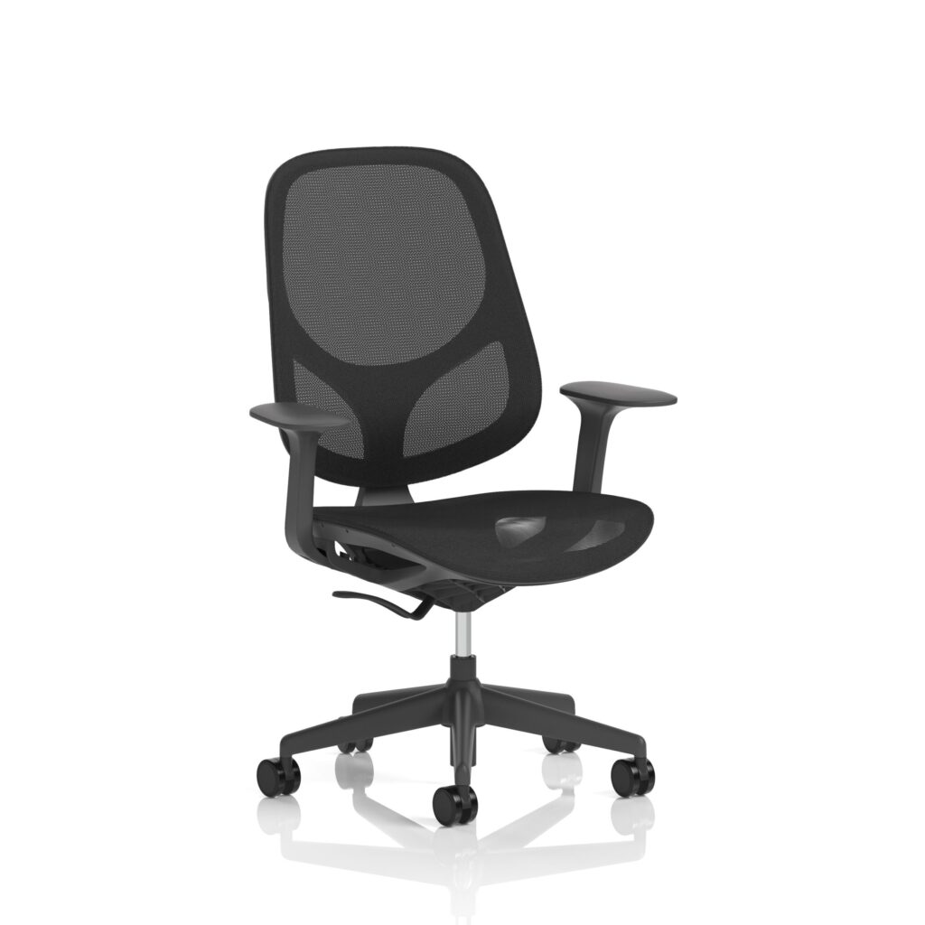Tutti Mesh Medium Back Task Operator Office Chair with Arms